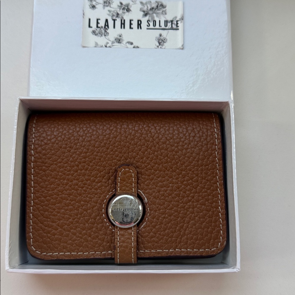 Gold mini wallet by Leathersolute🤎